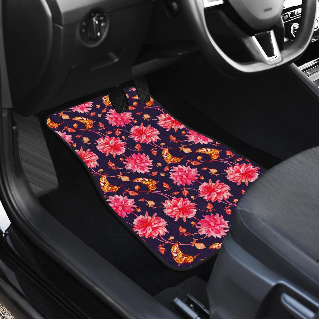 Dahlia Pattern Print Design DH03 Car Floor Mats-JorJune