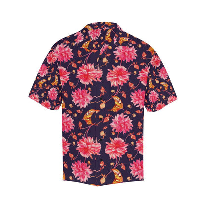 Dahlia Pattern Print Design DH03 Men Hawaiian Shirt-JorJune