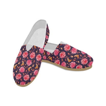 Dahlia Pattern Print Design DH03 Women Casual Shoes-JorJune.com