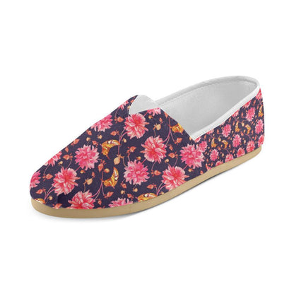 Dahlia Pattern Print Design DH03 Women Casual Shoes-JorJune.com