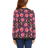 Dahlia Pattern Print Design DH03 Women Long Sleeve Sweatshirt-JorJune
