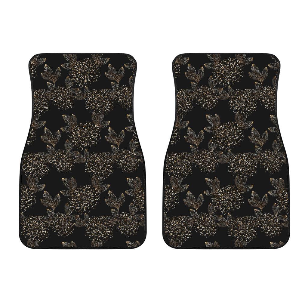 Dahlia Pattern Print Design DH04 Car Floor Mats-JorJune