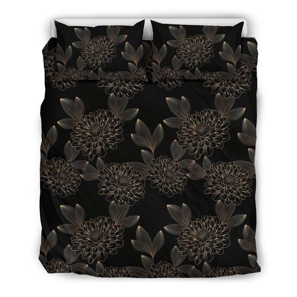 Dahlia Pattern Print Design DH04 Duvet Cover Bedding Set-JORJUNE.COM