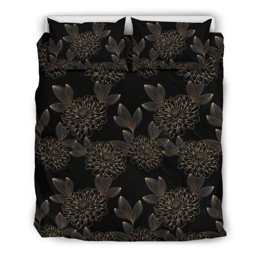 Dahlia Pattern Print Design DH04 Duvet Cover Bedding Set-JORJUNE.COM