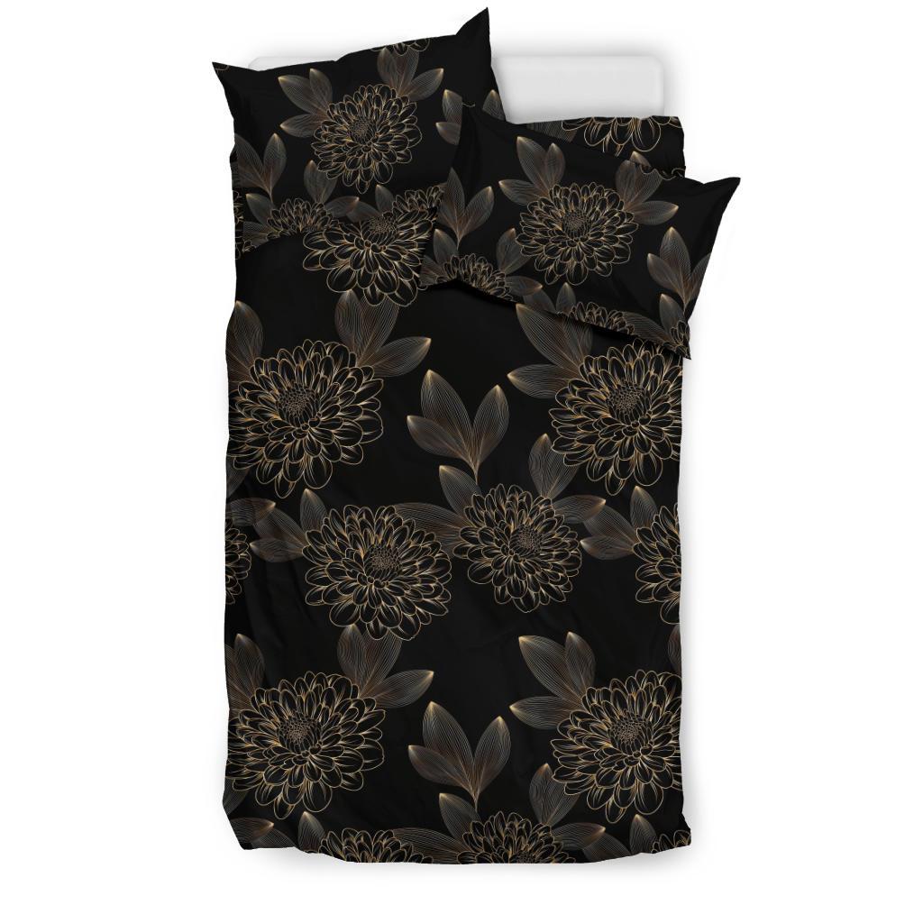 Dahlia Pattern Print Design DH04 Duvet Cover Bedding Set-JORJUNE.COM