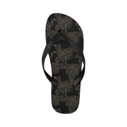 Dahlia Pattern Print Design DH04 Flip Flops-JorJune