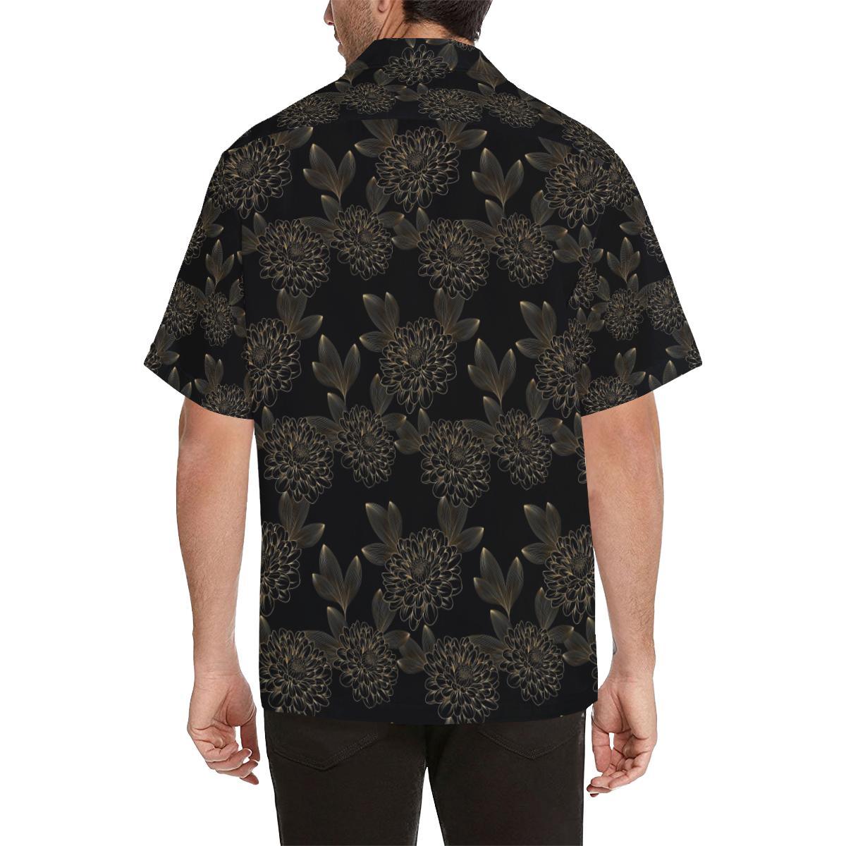 Dahlia Pattern Print Design DH04 Men Hawaiian Shirt-JorJune