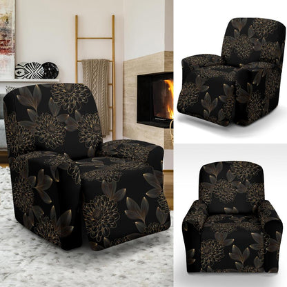 Dahlia Pattern Print Design DH04 Recliner Slipcover-JORJUNE.COM