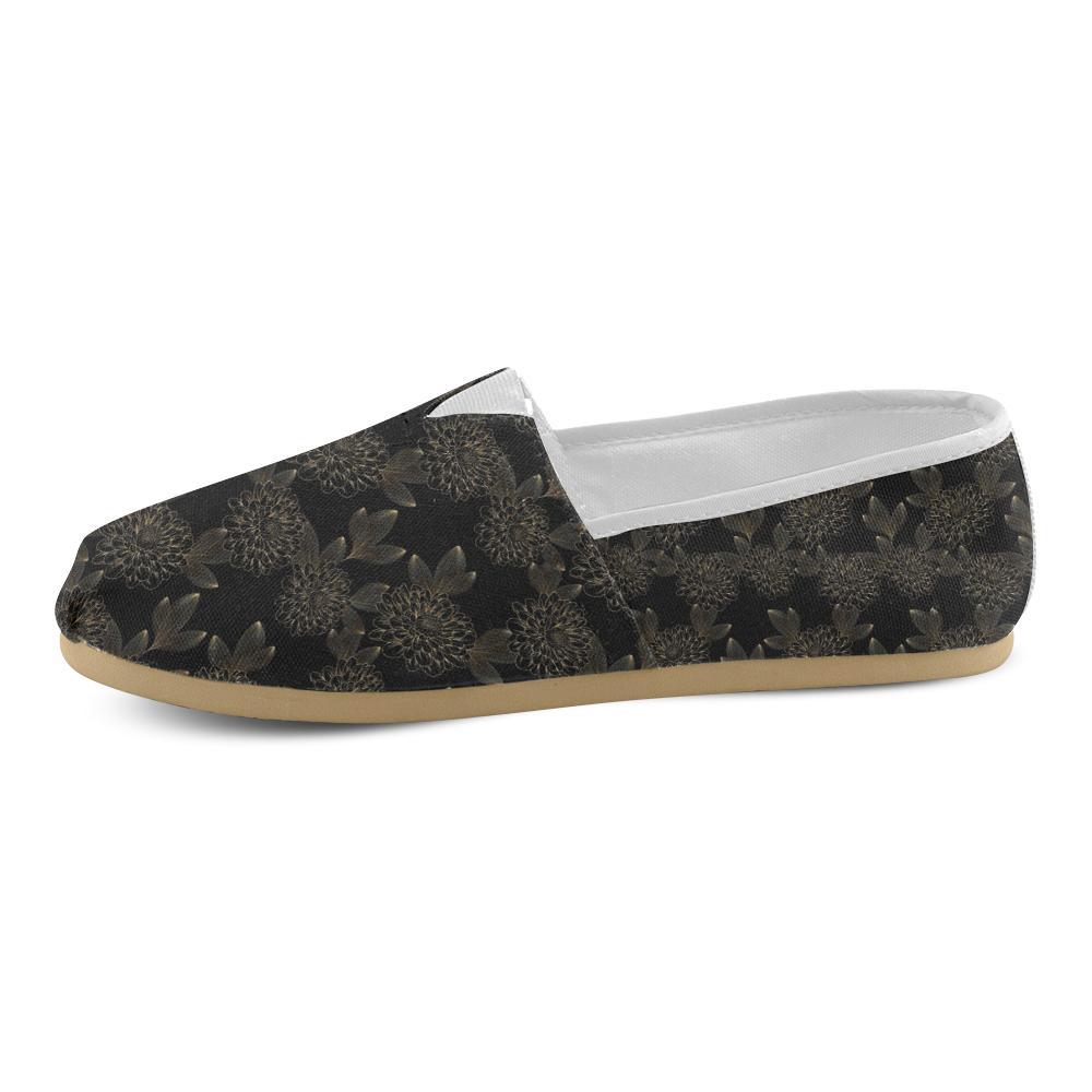 Dahlia Pattern Print Design DH04 Women Casual Shoes-JorJune.com