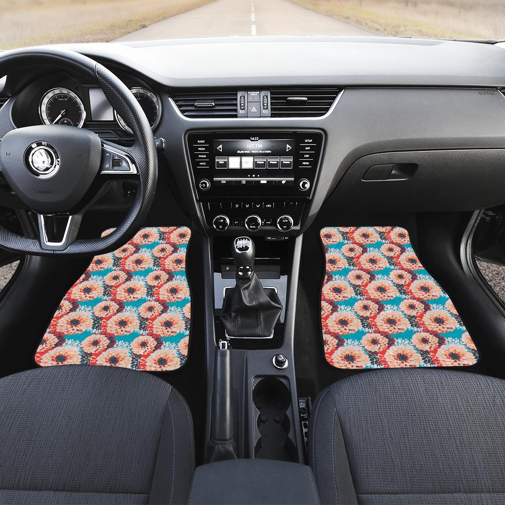 Dahlia Pattern Print Design DH05 Car Floor Mats-JorJune