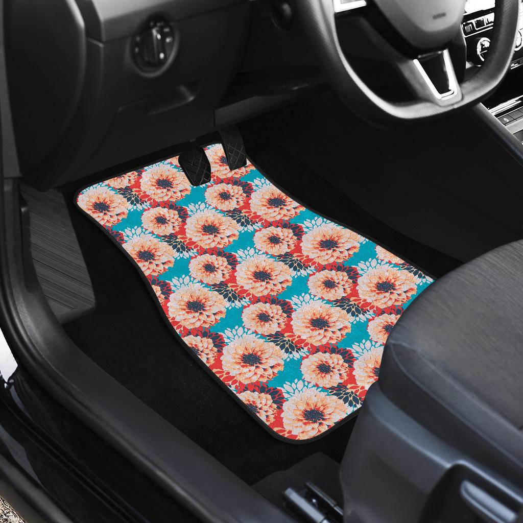 Dahlia Pattern Print Design DH05 Car Floor Mats-JorJune