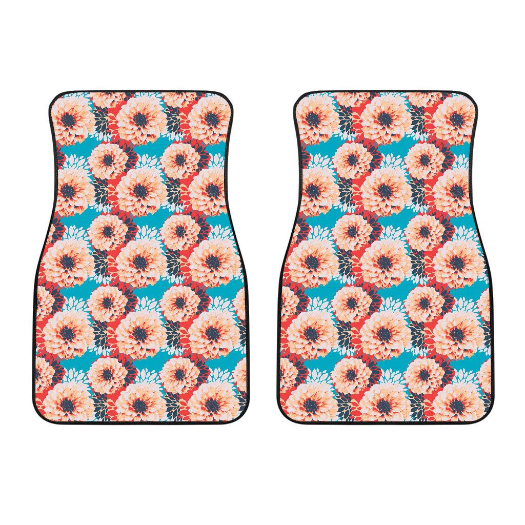Dahlia Pattern Print Design DH05 Car Floor Mats-JorJune