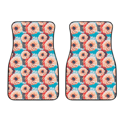 Dahlia Pattern Print Design DH05 Car Floor Mats-JorJune