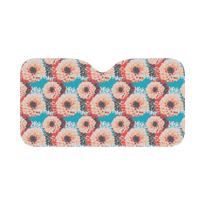 Dahlia Pattern Print Design DH05 Car Sun Shade-JorJune