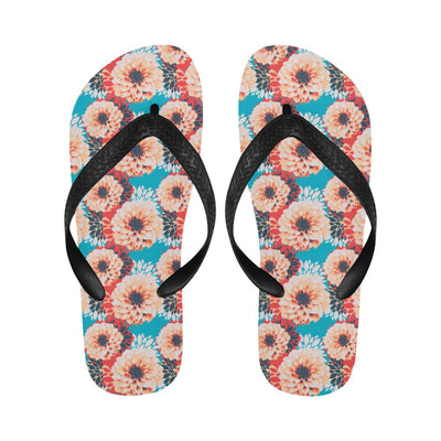 Dahlia Pattern Print Design DH05 Flip Flops-JorJune