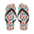 Dahlia Pattern Print Design DH05 Flip Flops-JorJune