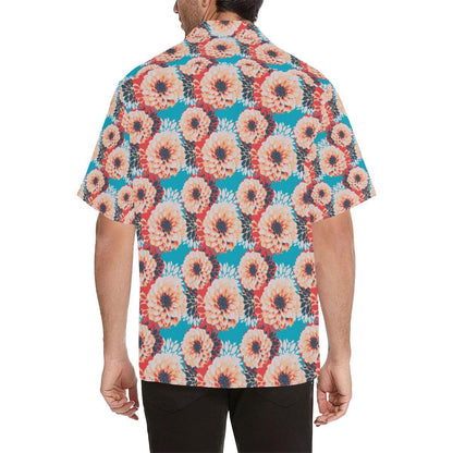 Dahlia Pattern Print Design DH05 Men Hawaiian Shirt-JorJune
