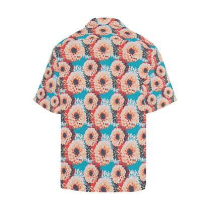 Dahlia Pattern Print Design DH05 Men Hawaiian Shirt-JorJune