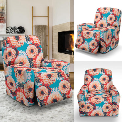Dahlia Pattern Print Design DH05 Recliner Slipcover-JORJUNE.COM
