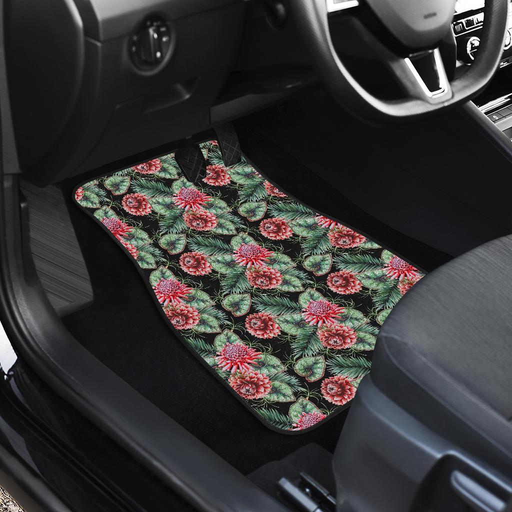 Dahlia Pattern Print Design DH06 Car Floor Mats-JorJune