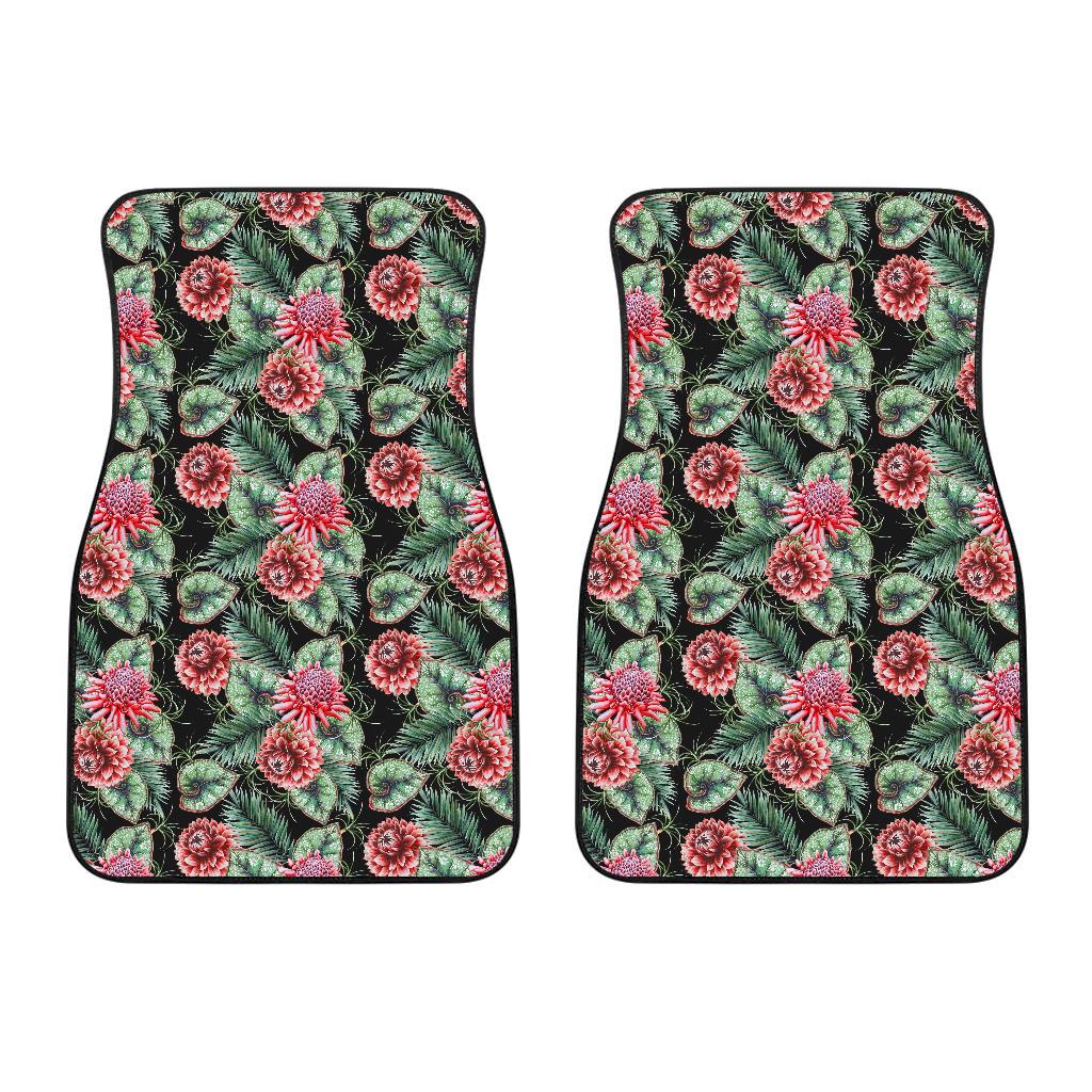 Dahlia Pattern Print Design DH06 Car Floor Mats-JorJune