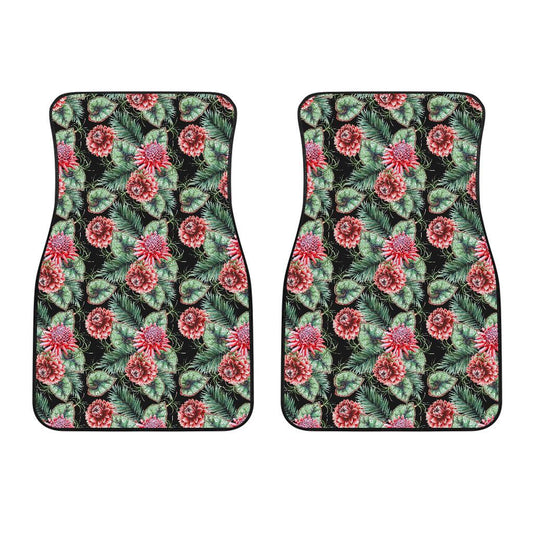 Dahlia Pattern Print Design DH06 Car Floor Mats-JorJune