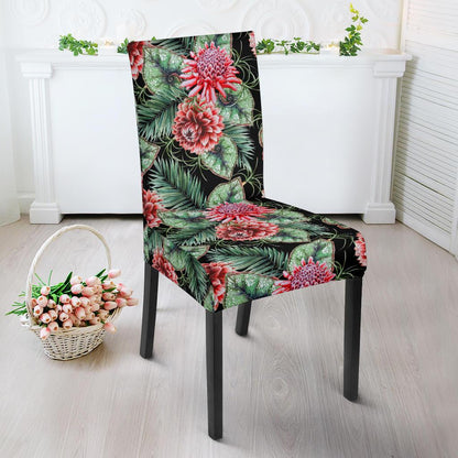 Dahlia Pattern Print Design DH06 Dining Chair Slipcover-JORJUNE.COM