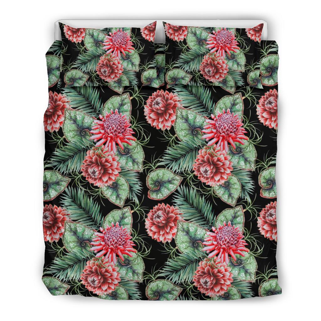 Dahlia Pattern Print Design DH06 Duvet Cover Bedding Set-JORJUNE.COM