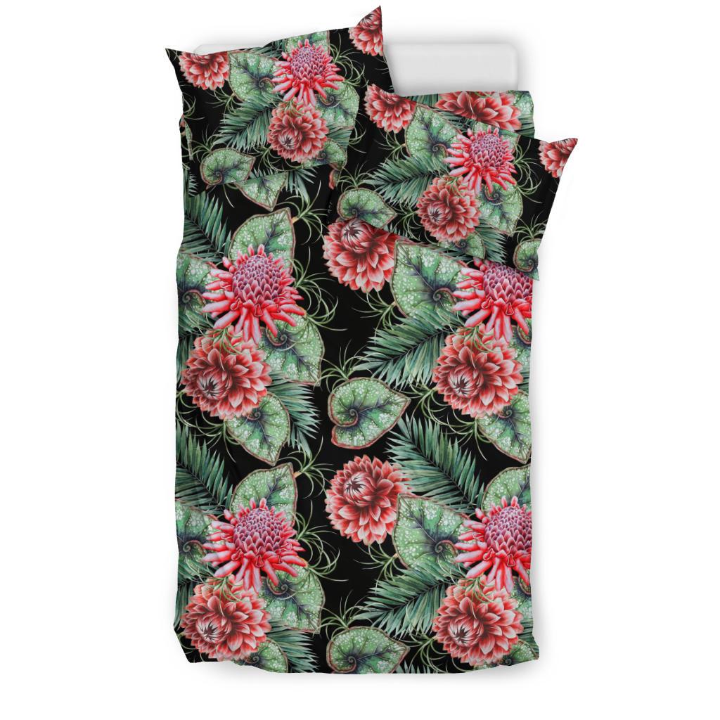 Dahlia Pattern Print Design DH06 Duvet Cover Bedding Set-JORJUNE.COM