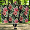 Dahlia Pattern Print Design DH06 Hooded Blanket-JORJUNE.COM