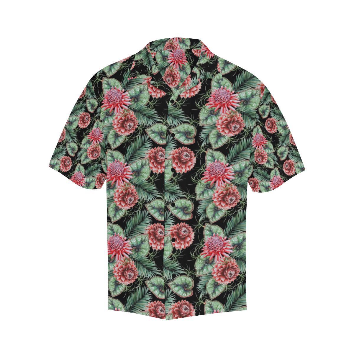 Dahlia Pattern Print Design DH06 Men Hawaiian Shirt-JorJune