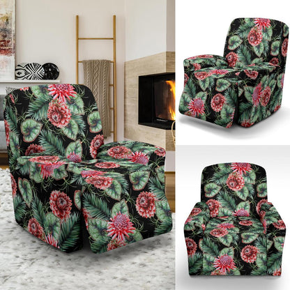 Dahlia Pattern Print Design DH06 Recliner Slipcover-JORJUNE.COM