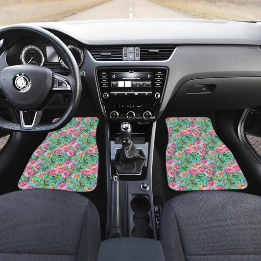 Dahlia Pattern Print Design DH07 Car Floor Mats-JorJune