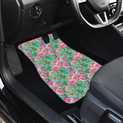 Dahlia Pattern Print Design DH07 Car Floor Mats-JorJune