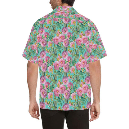 Dahlia Pattern Print Design DH07 Men Hawaiian Shirt-JorJune
