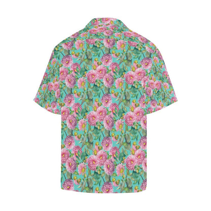 Dahlia Pattern Print Design DH07 Men Hawaiian Shirt-JorJune