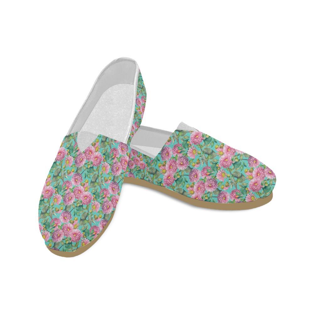 Dahlia Pattern Print Design DH07 Women Casual Shoes-JorJune.com