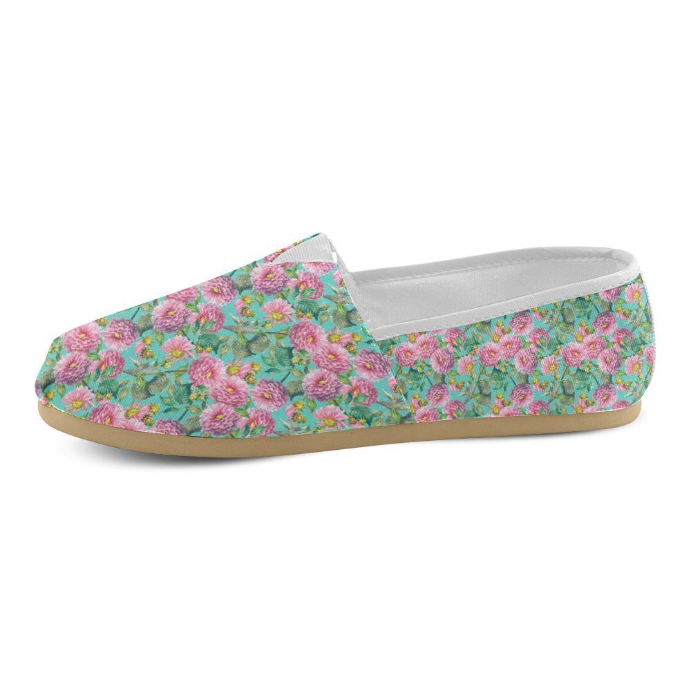 Dahlia Pattern Print Design DH07 Women Casual Shoes-JorJune.com