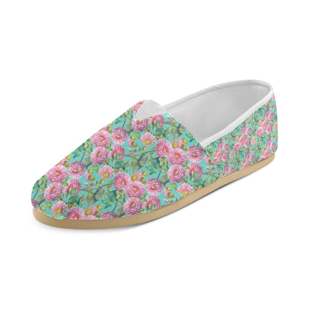 Dahlia Pattern Print Design DH07 Women Casual Shoes-JorJune.com