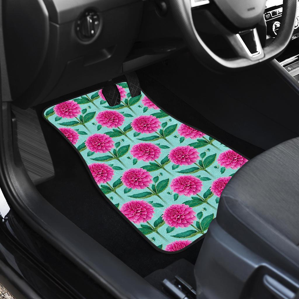 Dahlia Pattern Print Design DH08 Car Floor Mats-JorJune