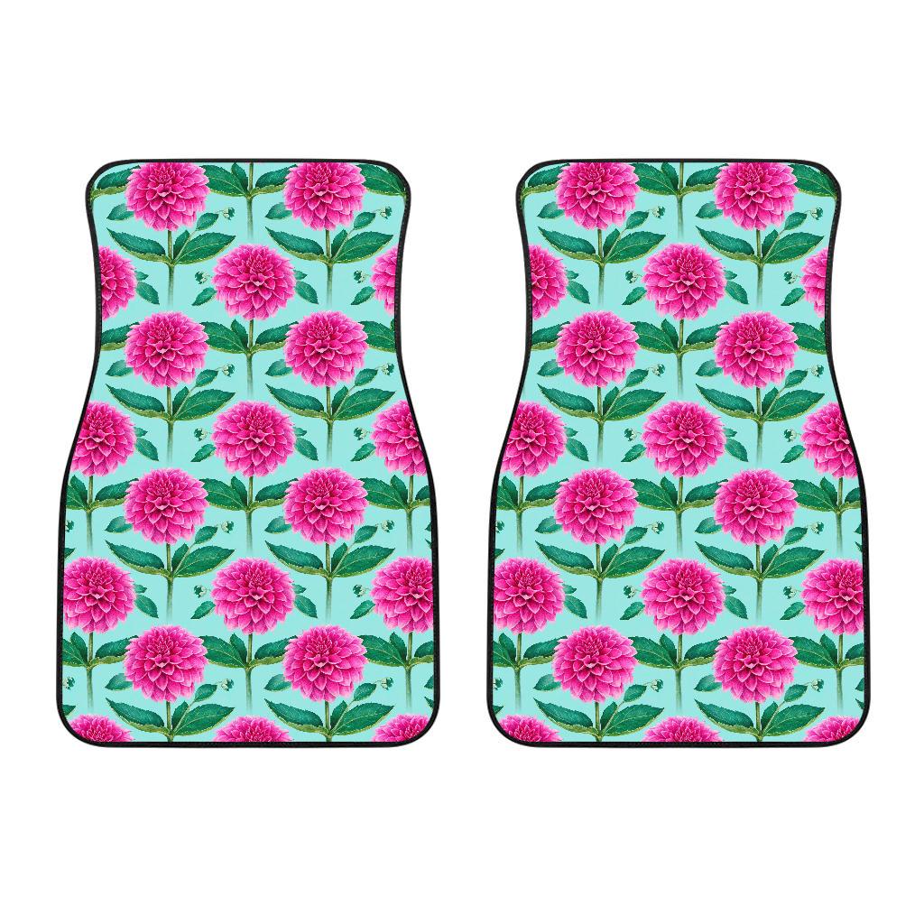 Dahlia Pattern Print Design DH08 Car Floor Mats-JorJune