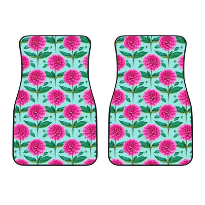 Dahlia Pattern Print Design DH08 Car Floor Mats-JorJune