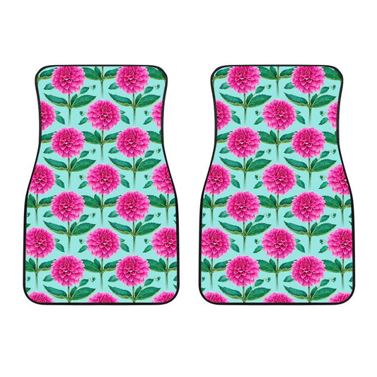 Dahlia Pattern Print Design DH08 Car Floor Mats-JorJune