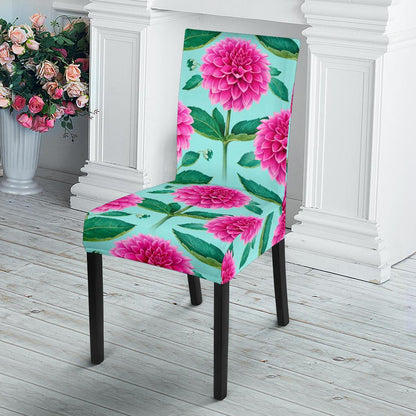 Dahlia Pattern Print Design DH08 Dining Chair Slipcover-JORJUNE.COM