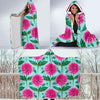 Dahlia Pattern Print Design DH08 Hooded Blanket-JORJUNE.COM