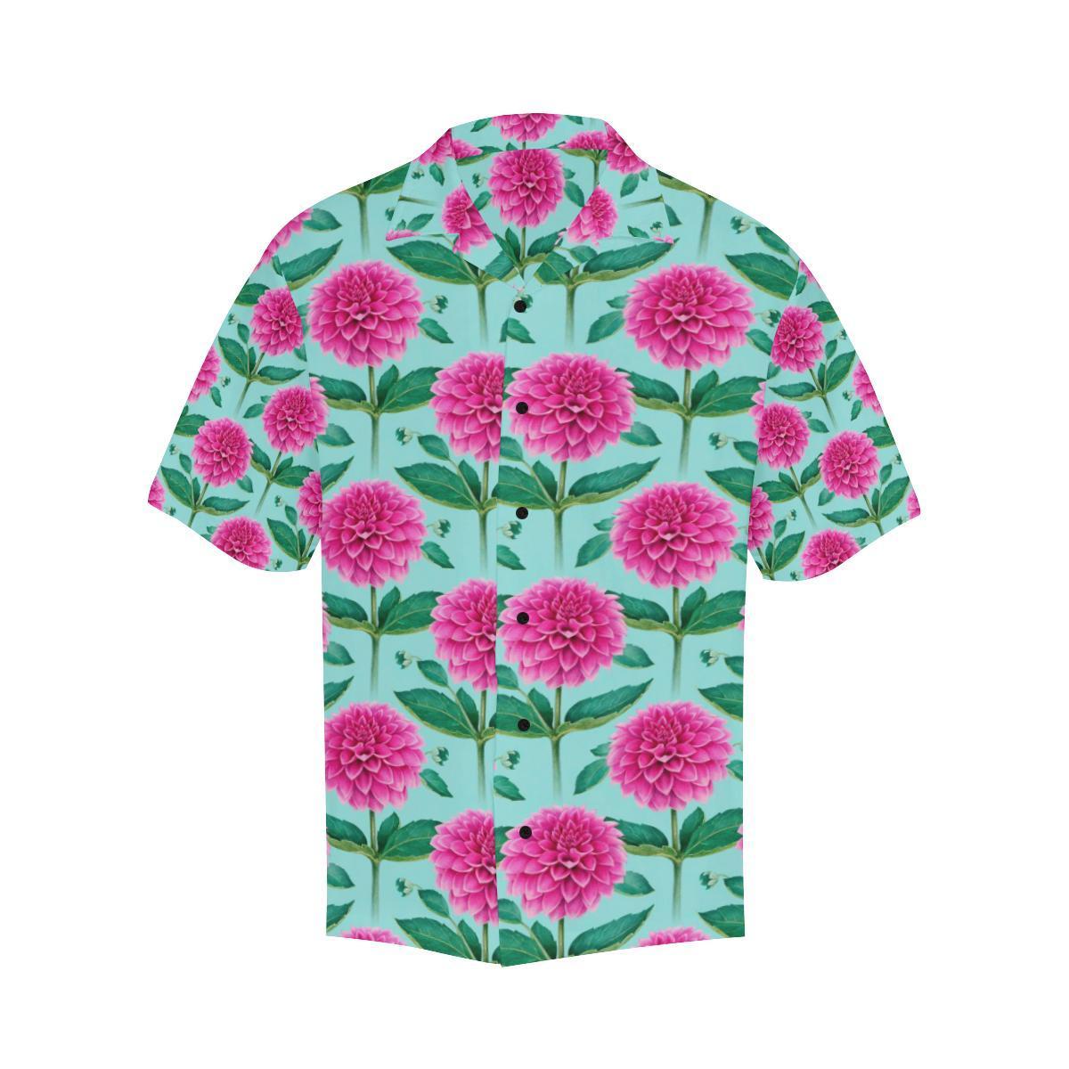 Dahlia Pattern Print Design DH08 Men Hawaiian Shirt-JorJune
