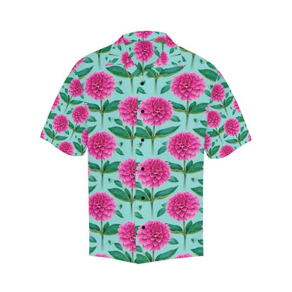 Dahlia Pattern Print Design DH08 Men Hawaiian Shirt-JorJune