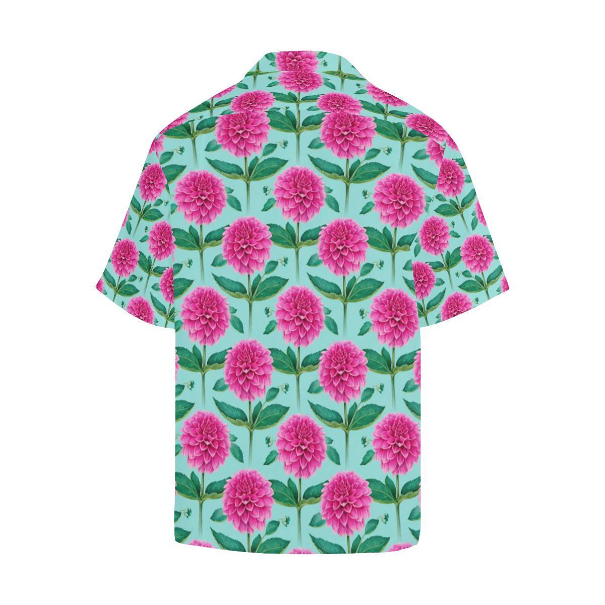Dahlia Pattern Print Design DH08 Men Hawaiian Shirt-JorJune