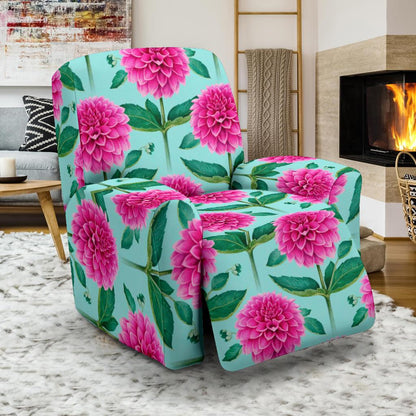 Dahlia Pattern Print Design DH08 Recliner Slipcover-JORJUNE.COM