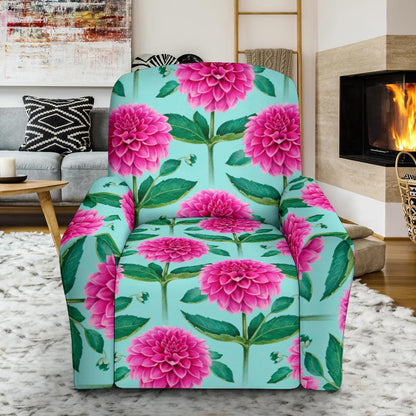 Dahlia Pattern Print Design DH08 Recliner Slipcover-JORJUNE.COM
